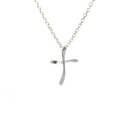 Organic Cross Pendant In Sterling Silver