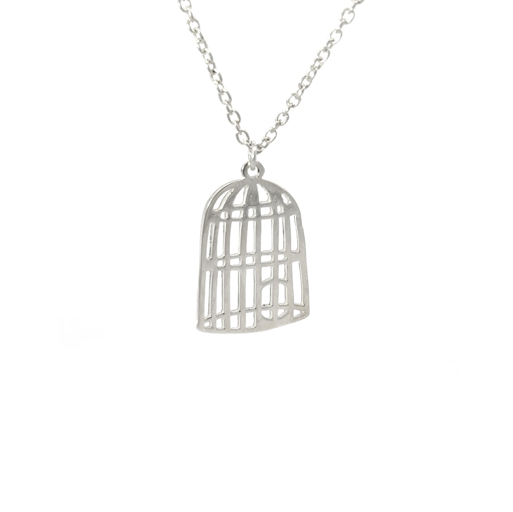 Birdcage Pendant In Sterling Silver