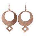 Rose Gold Plated Brass Earrings