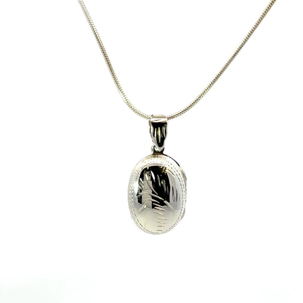 Engraved Locket In Sterling Silver