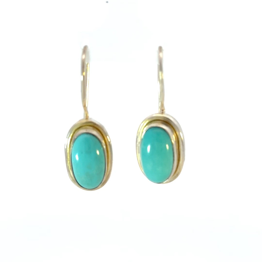 Turquoise Earrings In Sterling Silver