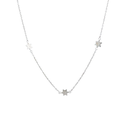 Satin Star 50cm Necklace In Sterling Silver