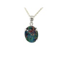 Opal Pendant | Triplet Claw Set In Sterling Silver
