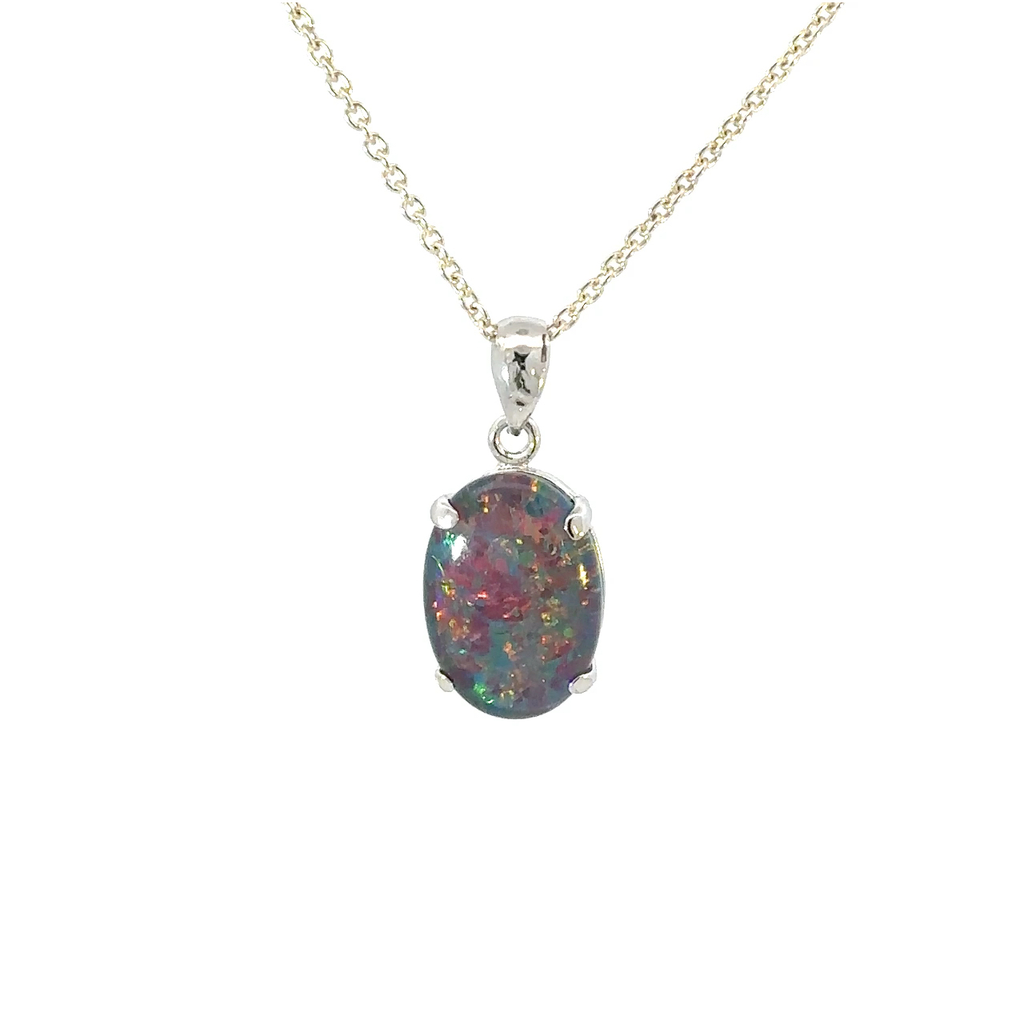Opal Pendant | Triplet In Sterling Silver