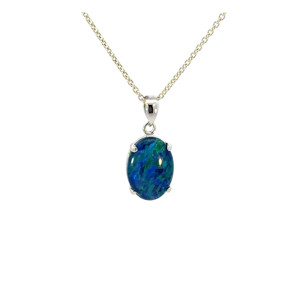 Opal Pendant | Aussie Triplet In Sterling Silver