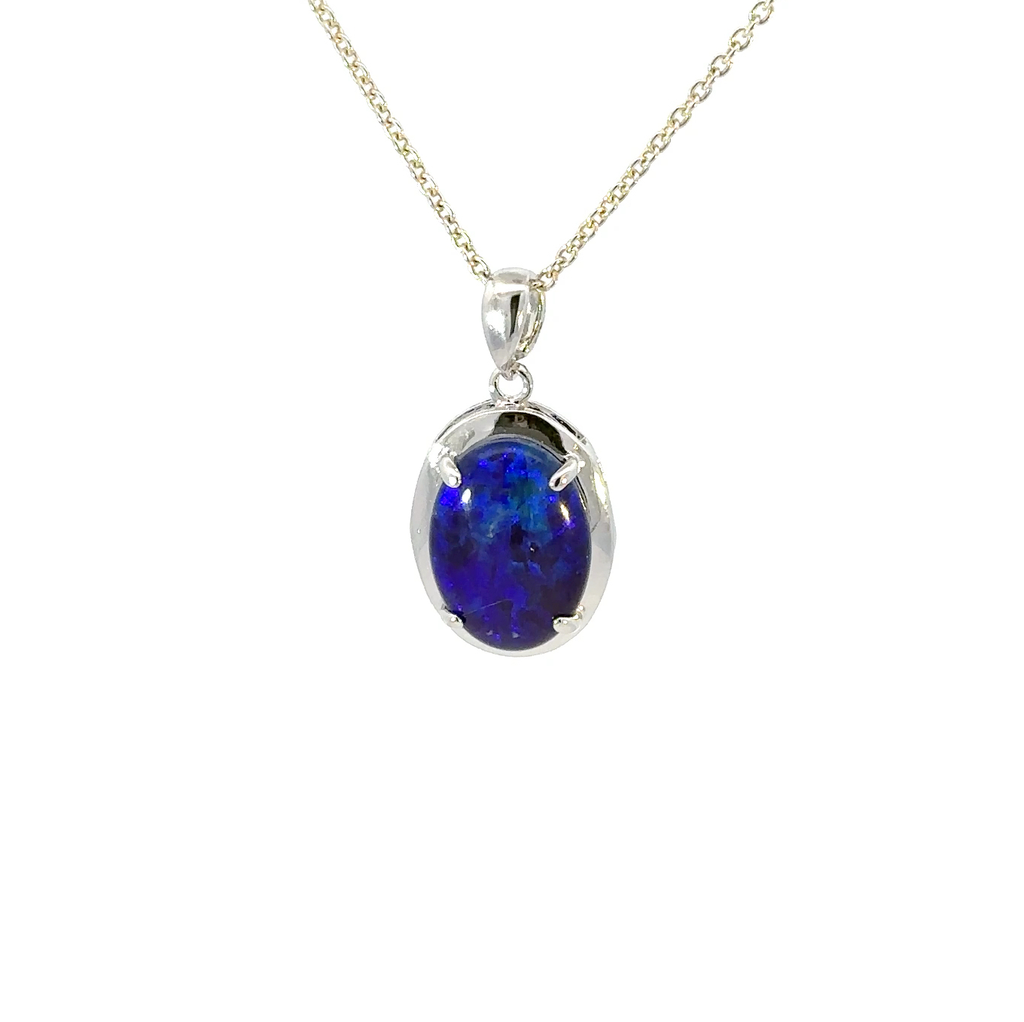 Opal Pendant | Triple In Sterling Silver