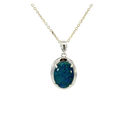 Triplet Aussie Opal Pendant In Sterling Silver