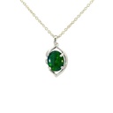 Opal Pendant | Triplet In Greens Set In Sterling Silver