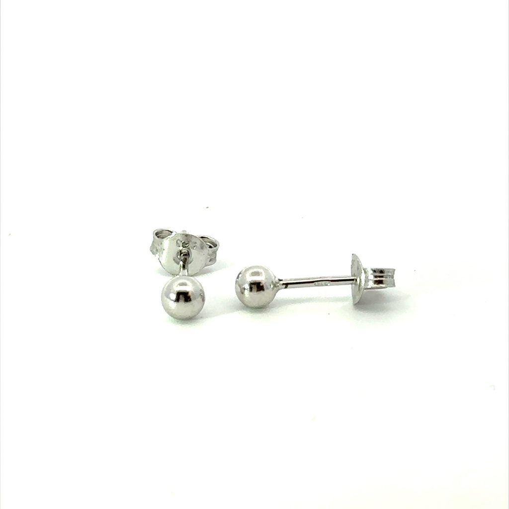 Ball Stud Earrings In Sterling Silver
