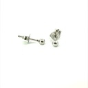 Solid Ball Stud Earring In Sterling Silver