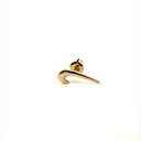 Swoosh Stud Earring In 9K Gold