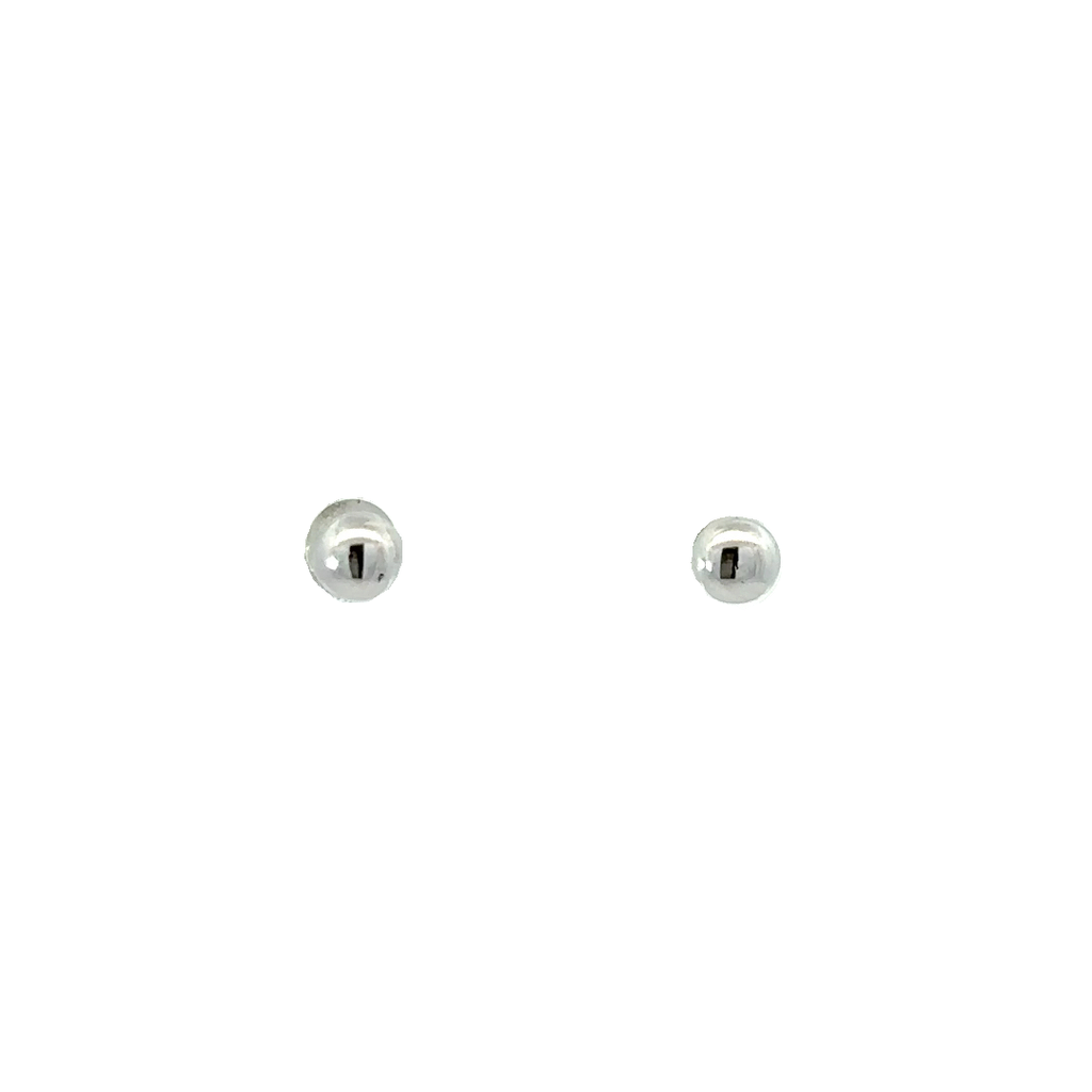 Ball Stud Earrings In Sterling Silver