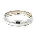 Wide Hollowed Out Bangle In Silver