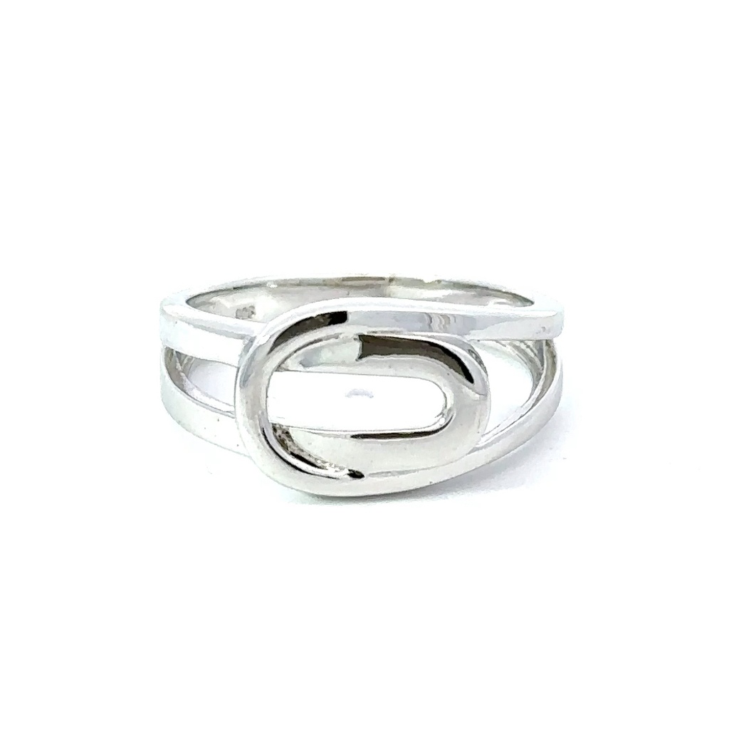 Overlapping Ring In Sterling Silver
