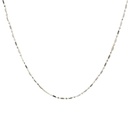 Delicate Bead And Bar Necklace In Sterling Silver