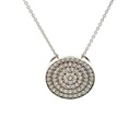 Cubic Zirconia Slider Pendant & Necklace
