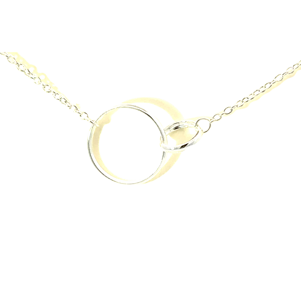 Petals 'Godmother' Silver Necklace With Interlocking Links