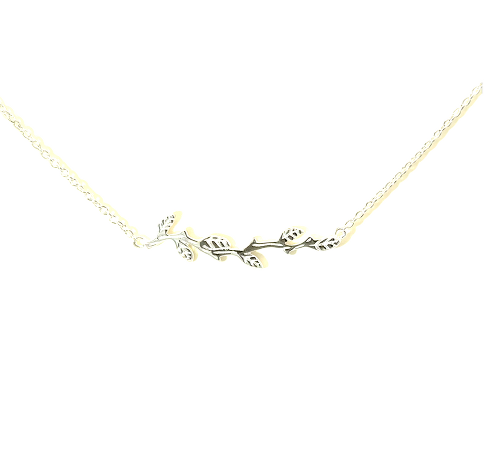 Petals "Friends Are Like Branches" Silver Necklace