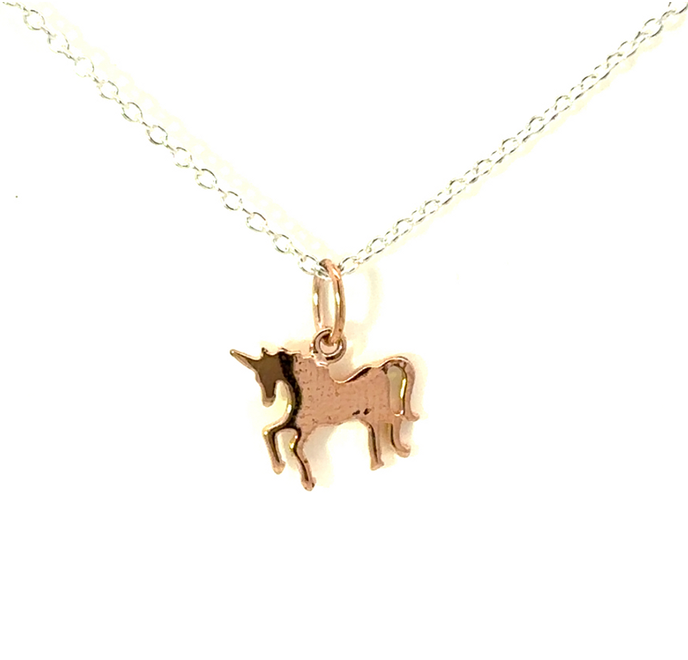 Petals Unicorn "All It Takes Is Faith..." Silver Necklace