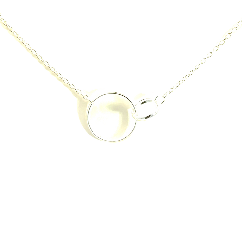 Petals Silver Necklace With Linked Circles | Granddaughter