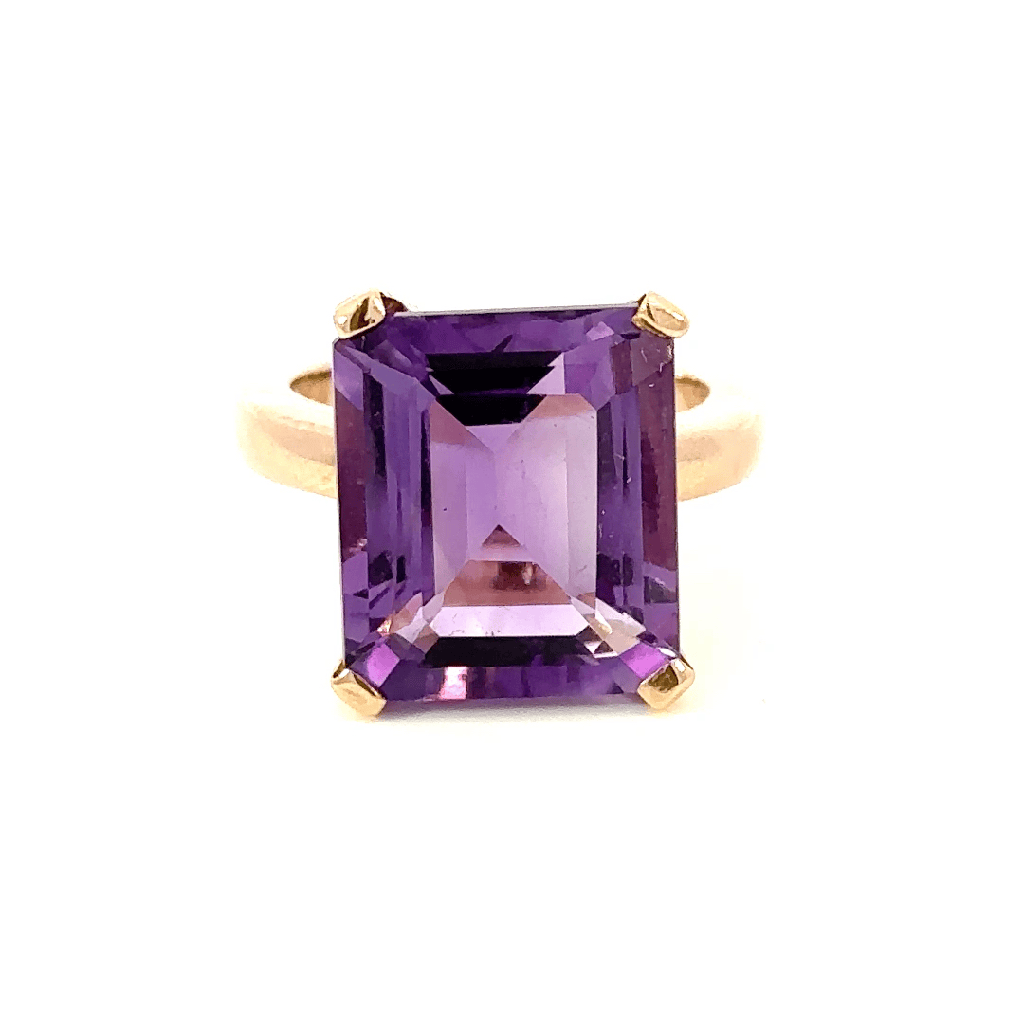 Amethyst Ring In Rose Gold