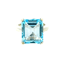 Blue Topaz Gemstone Ring In Sterling Silver