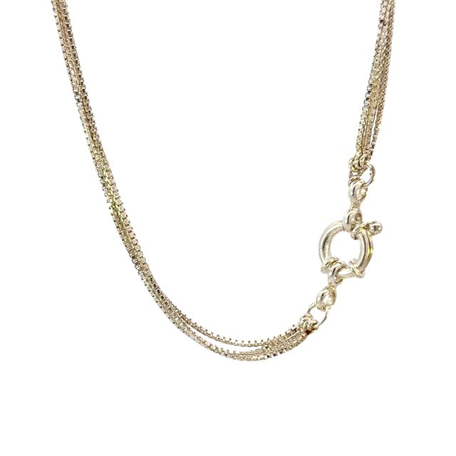 Multi Strand Necklace In Sterling Silver
