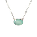 Chalcedony Necklace In Silver