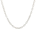 Delicate Oval Link Necklace In Sterling Silver