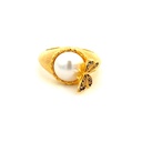 Cocktail Butterfly And Fantasy Bead Cocktail Ring