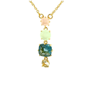 La diamantine Acqua Azzurra Stones Pendant Necklace