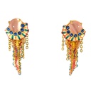 Colourful Jellyfish & Light Blue Faceted Crystal Earrings