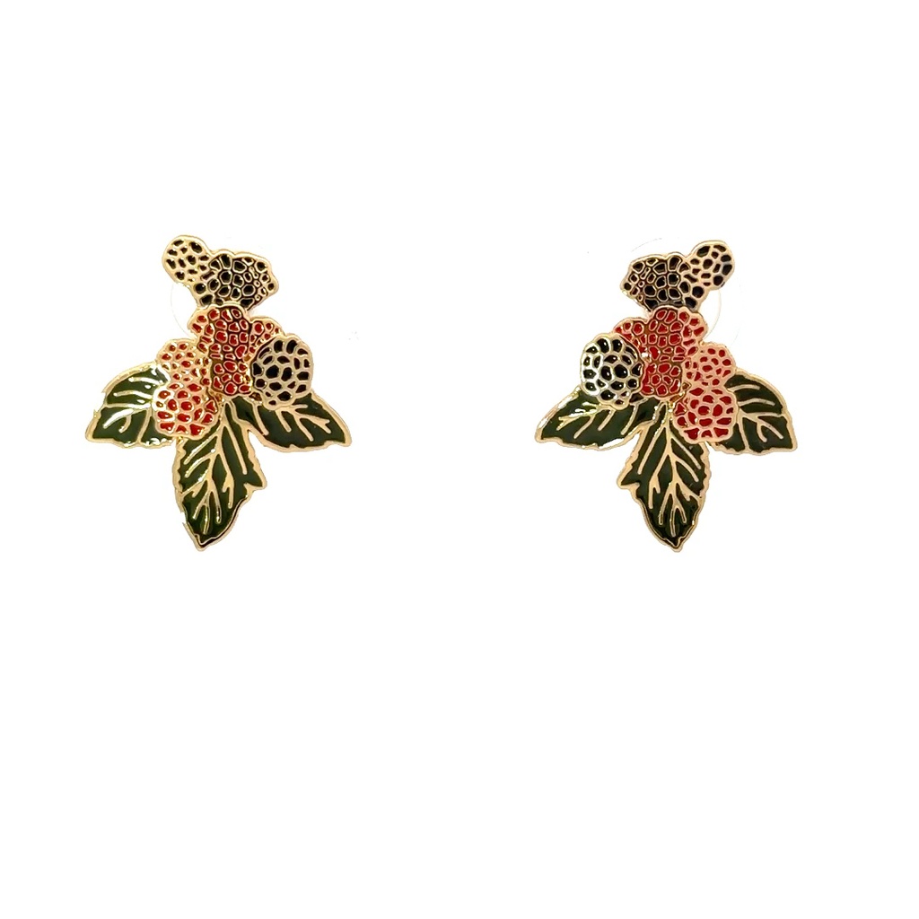 Berries Enamel Earrings