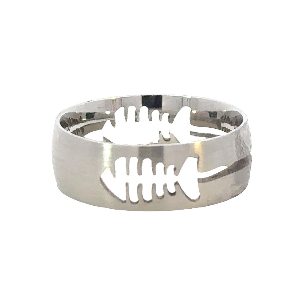 Stainless Steel Ring | Underwater Elegance Fish Skeleton