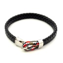 Italian Leather Bracelet And Stainless Steel Clasp
