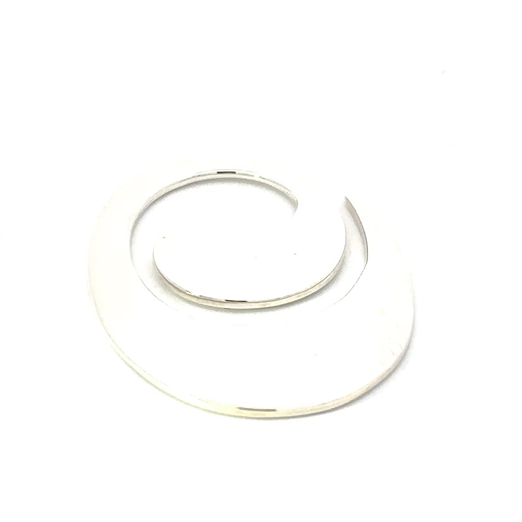 Money Clip With A Swirl Design In Sterling Silver