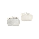 Cufflinks With A Machine Finish In Sterling Silver