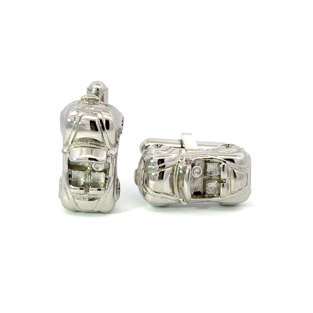 Racing Car Cufflinks In Stainless Steel