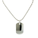 Dog Tag Pendant In Sterling Silver