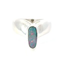Unique Aussie Opal Ring In Sterling Silver