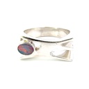 Unique Silver Ring With Aussie Opal