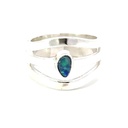 Aussie Doublet Opal Ring In A Unique Silver Setting