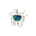 Aussie Opal Set In A Sterling Silver Ring