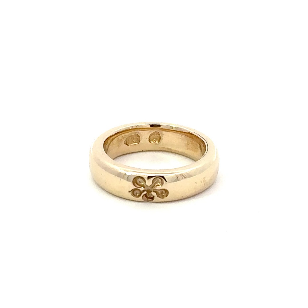 Toe Ring | 9K Gold With Flower Imprint