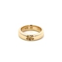 Toe Ring In 9K Yellow Gold With A Flower Imprint