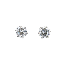 Cubic Zirconia Earring Studs In Sterling Silver