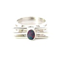 Aussie Opal In A Unique Sterling Silver Ring