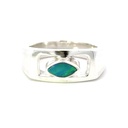 Striking Aussie Opal Ring In Sterling Silver