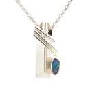 Unique Opal In A Unique Sterling Silver Pendant