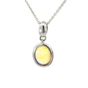 Solid Translucent Black Opal Silver Pendant